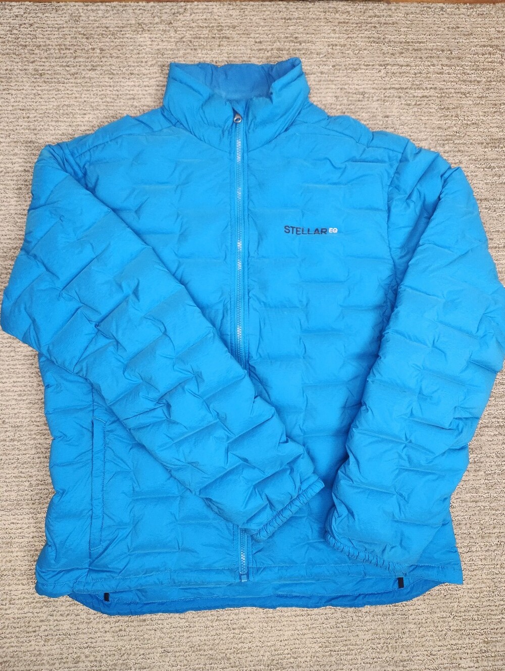 Stellar Equipment Down Puffer Jacket Mens XL Blue 152M 750 Fill Coat Outdoor